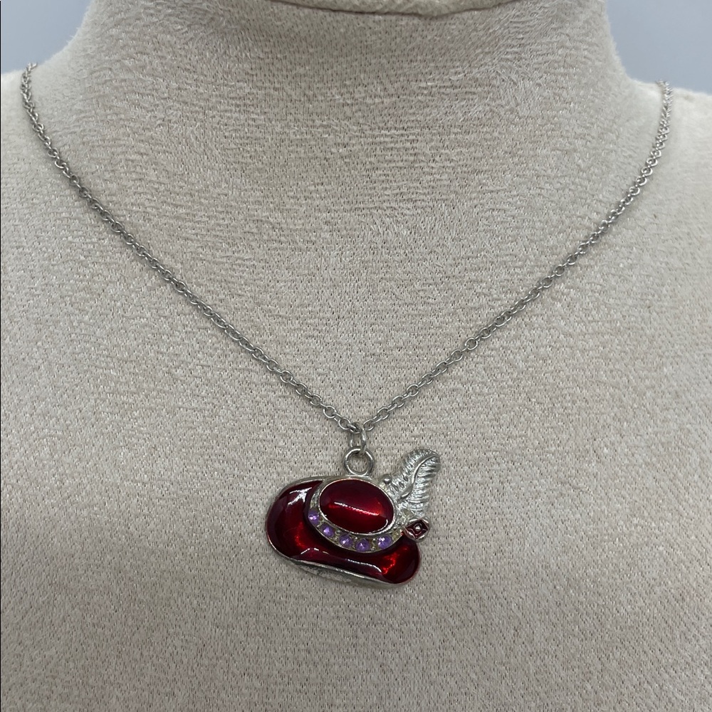 Red Hat Pendant Necklace